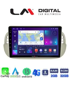 LM Digital - LM ZE8315 GPS Οθόνη OEM Multimedia Αυτοκινήτου για Fiat 500 2007 > 2016 (CarPlay/AndroidAuto/BT/GPS/WIFI/GPRS)