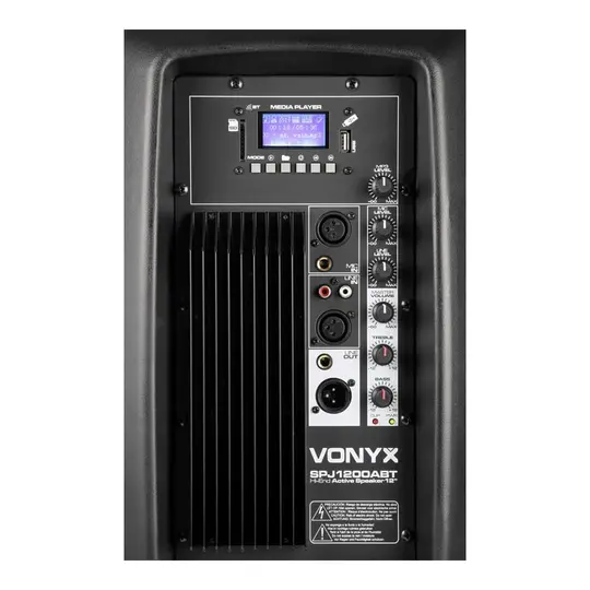 Vonyx SPJ-1200ABT MP3 Επαγγελματικό Αυτοενισχυόμενο 12" 600 Watt Max με USB/SD/MP3/Bluetooth
