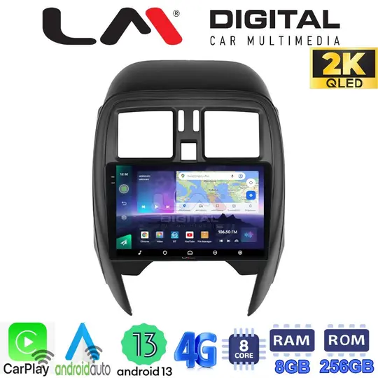 LM Digital - LM ZQ8460 GPS Οθόνη OEM Multimedia Αυτοκινήτου για Nissan Micra K13 2010 > 2016 (CarPlay/AndroidAuto/BT/GPS/WIFI/GPRS)