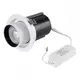 GloboStar® VIRGO-B 60311 Χωνευτό LED Spot Downlight TrimLess Φ13.5cm 20W 2500lm 36° AC 220-240V IP20 Φ13.5cm x Υ14cm - Στρόγγυλο - Λευκό με Μαύρο Κάτοπτρο - Θερμό Λευκό 2700K - Bridgelux COB - 5 Years Warranty